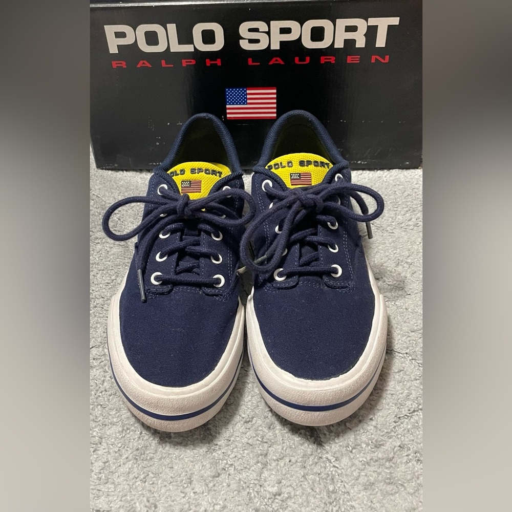 Polo Ralph Lauren Polo Sport canvas athletic Vintage Shoes Sz.9.5